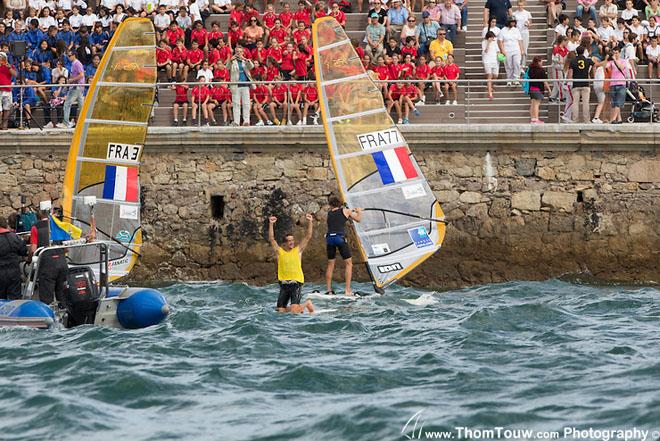 Julien Bontemps, Men's RS:X gold winner. © Thom Touw http://www.thomtouw.com